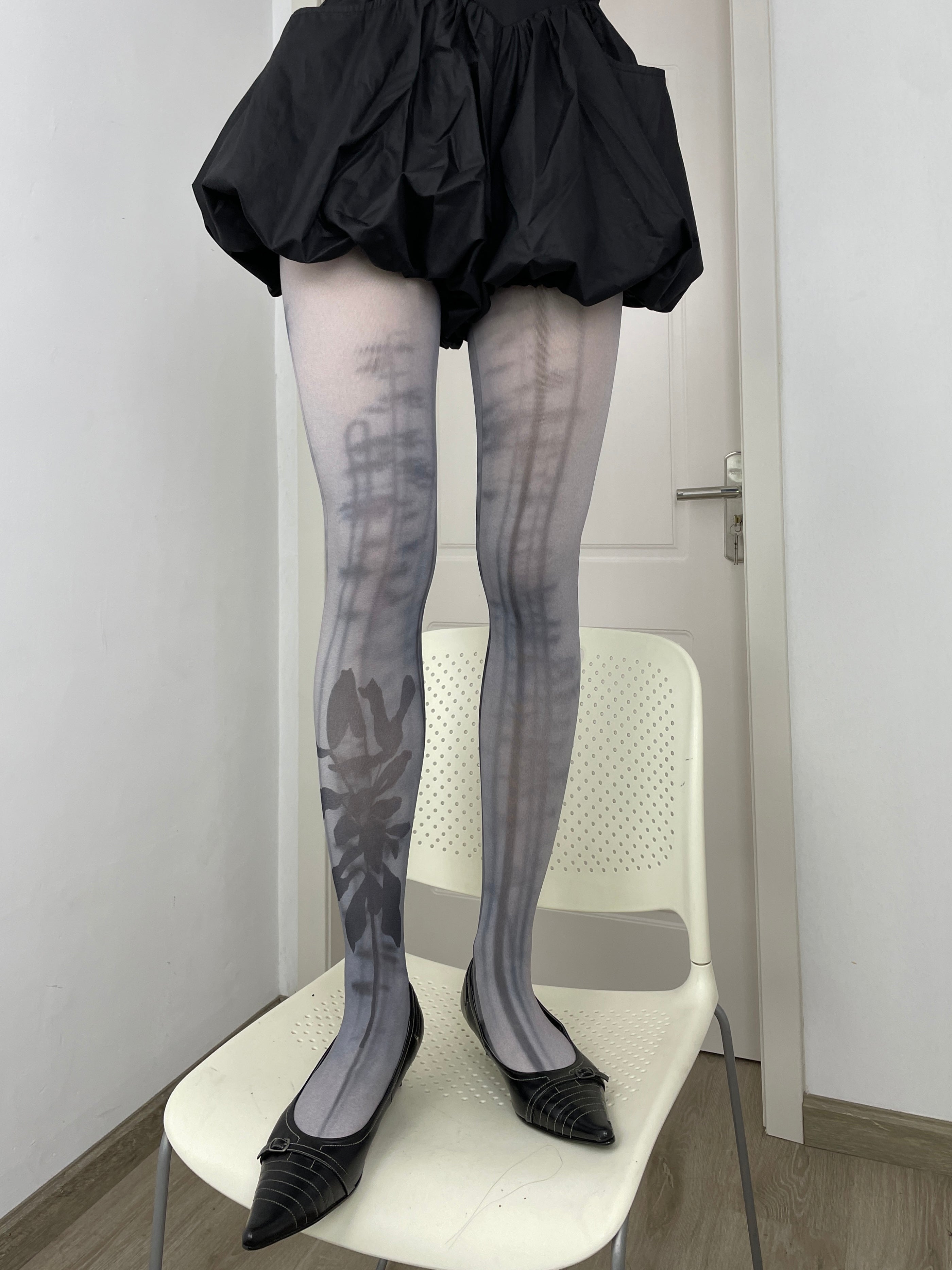 Y2K Print Transparent Socks