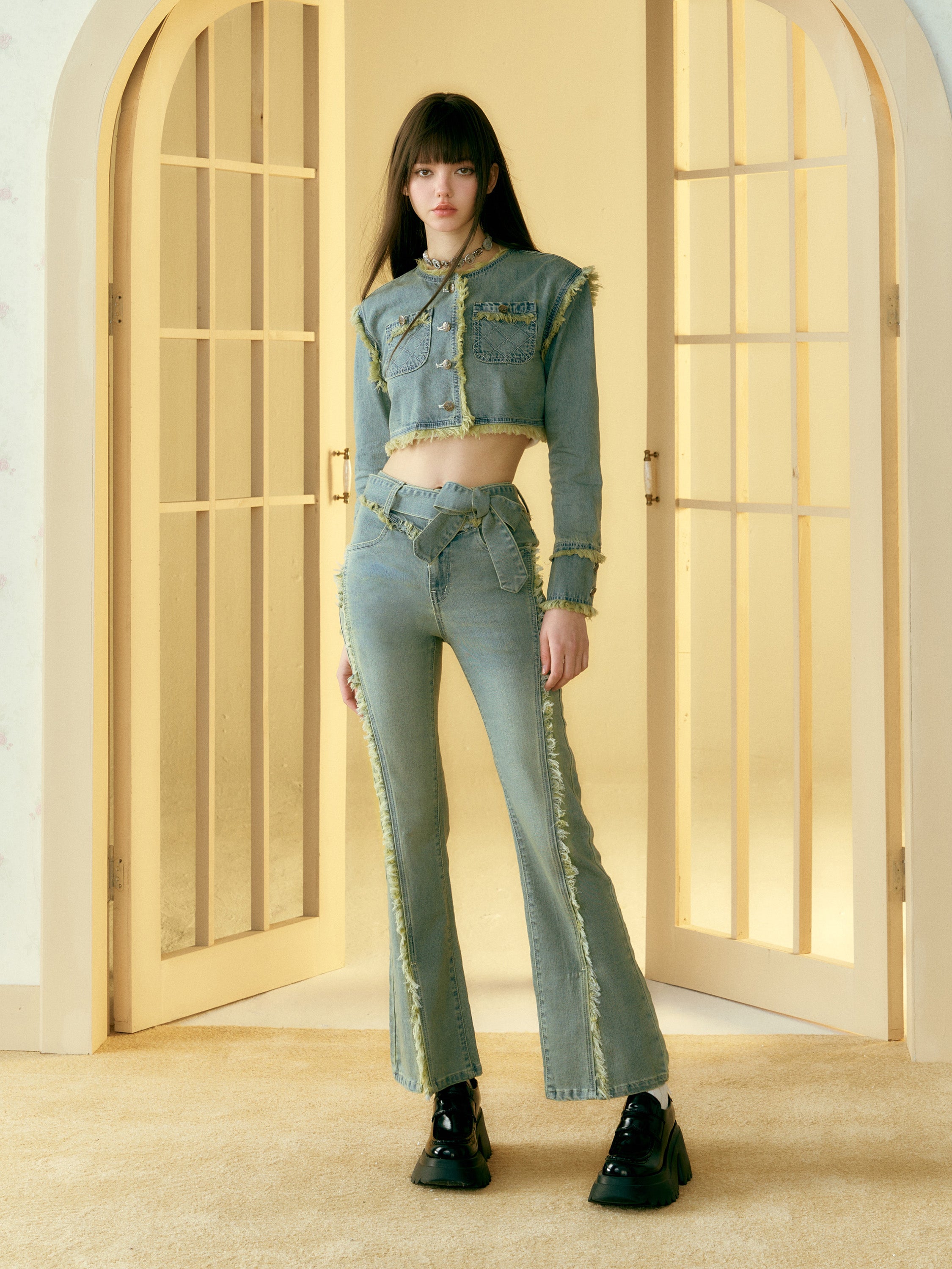Gurt Rohkante Micro Slim Jeans