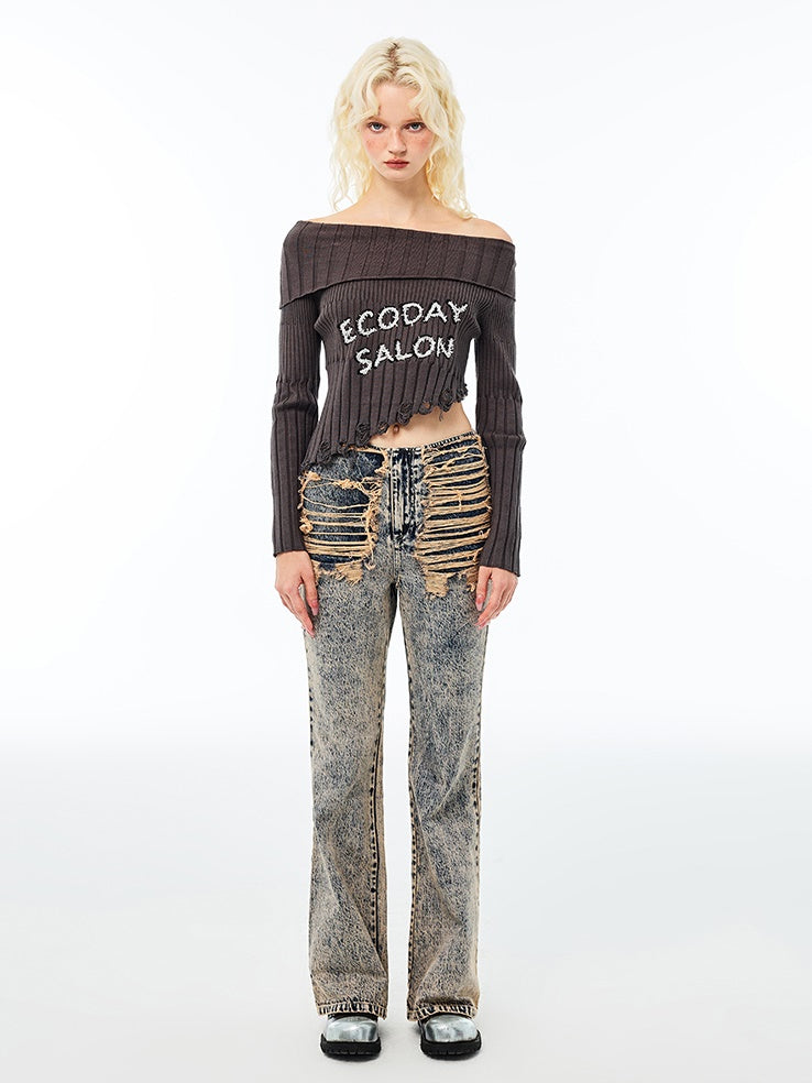 Distressed Slim Jeans