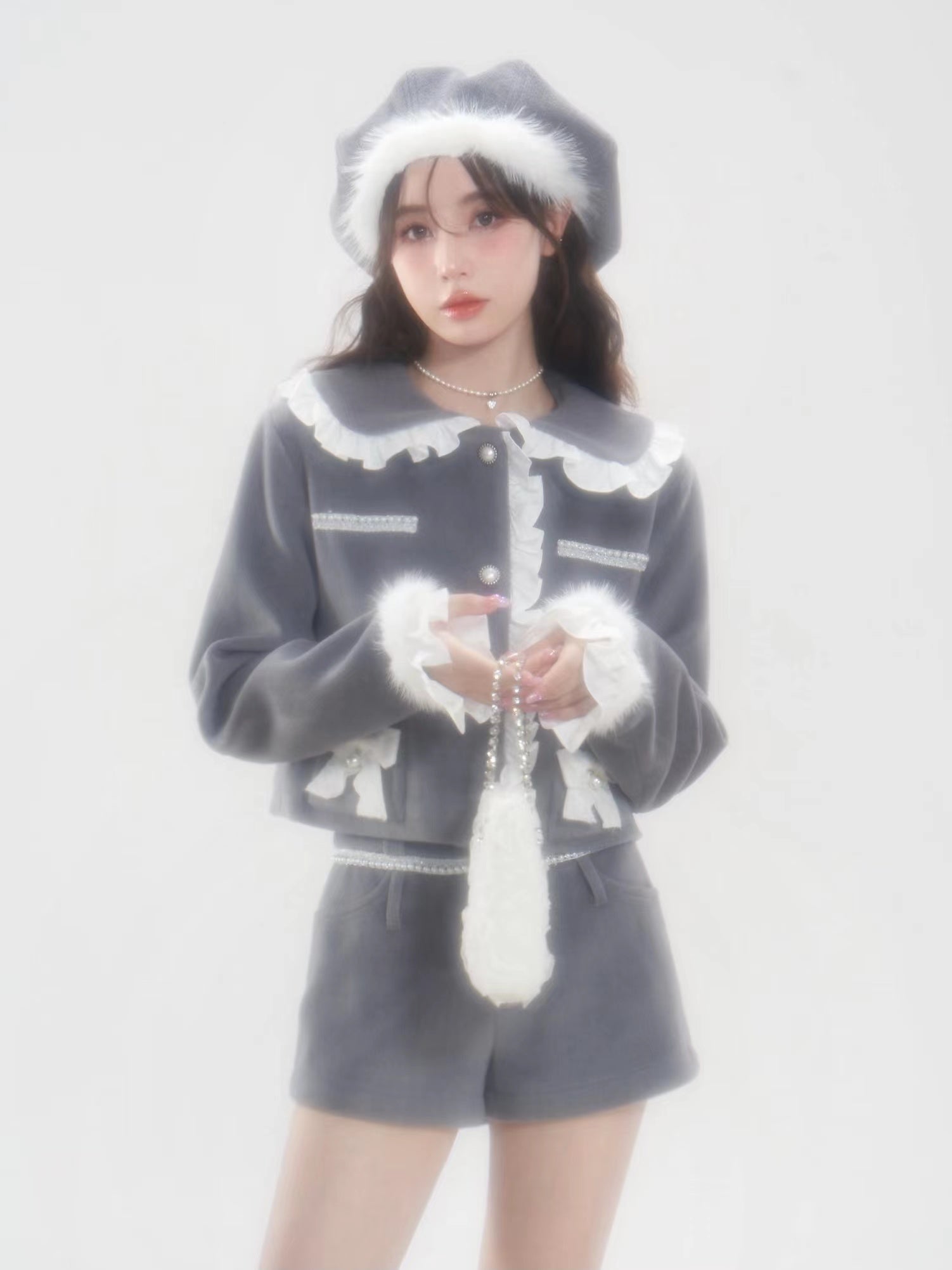 Quilted Jacket & Shorts Pants