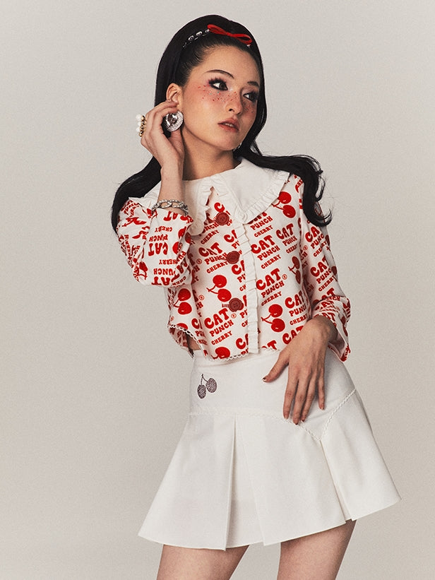 체리 걸리 재킷 및 스커트 설정