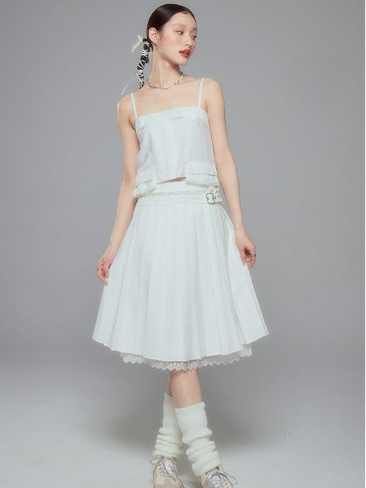 밑단 레이스 짧은 캠리솔