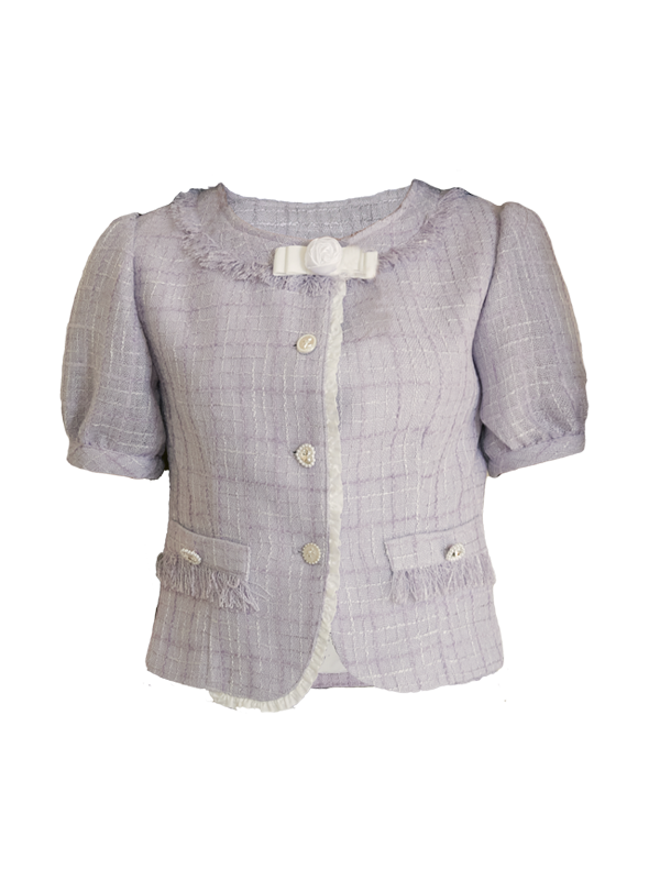 Parfum veste et jupe à manches courtes sans col