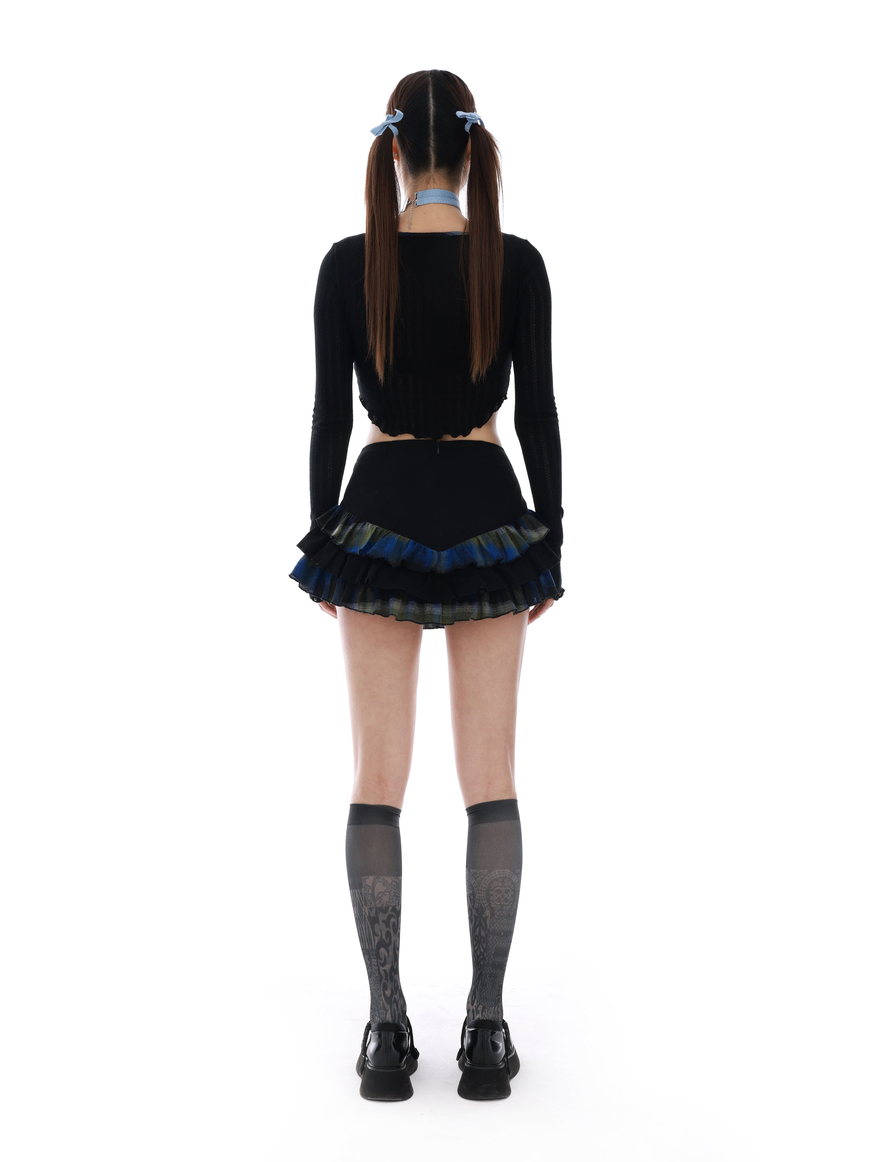 Print Elastic Mid-Tube Stockings 60D