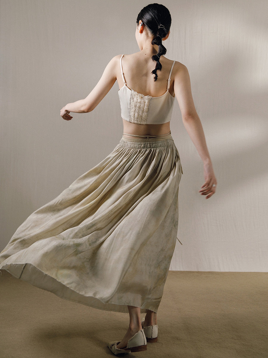 2way tie-dye 자연스러운 일체형 스커트