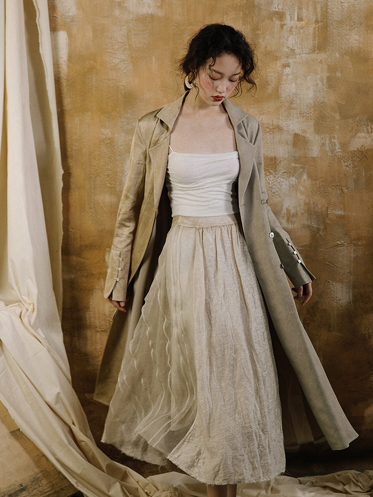 Tight Cropped Simple Natural Tanktop