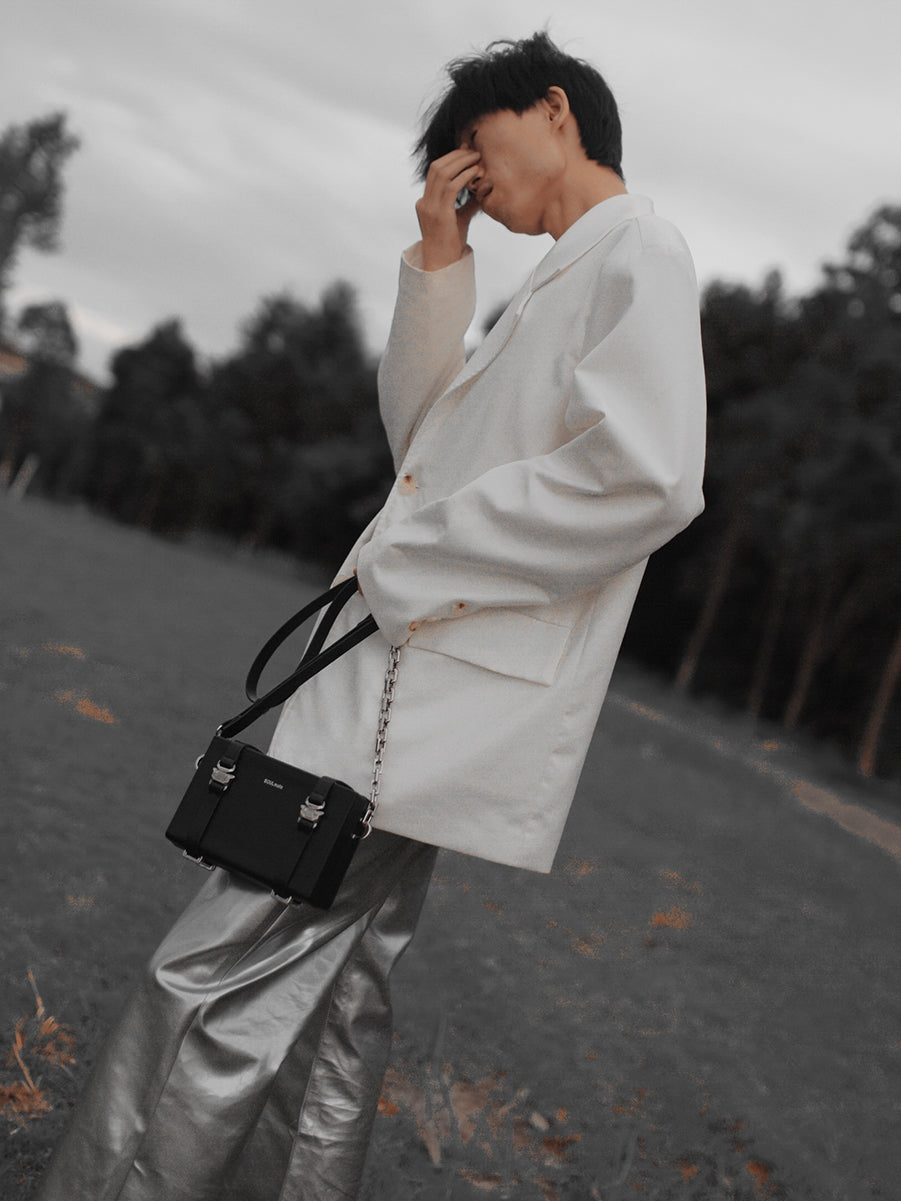 SQUARE LEATHER BAG