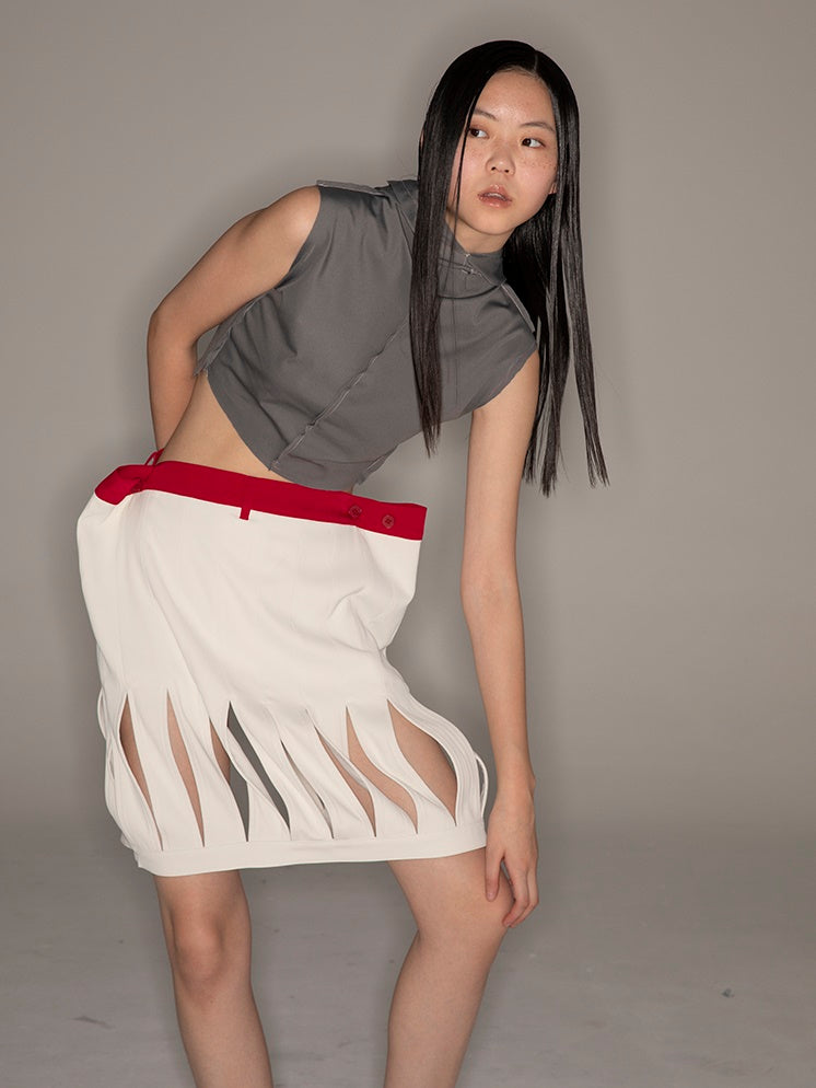 Niedrige Taille locker Hohlrock