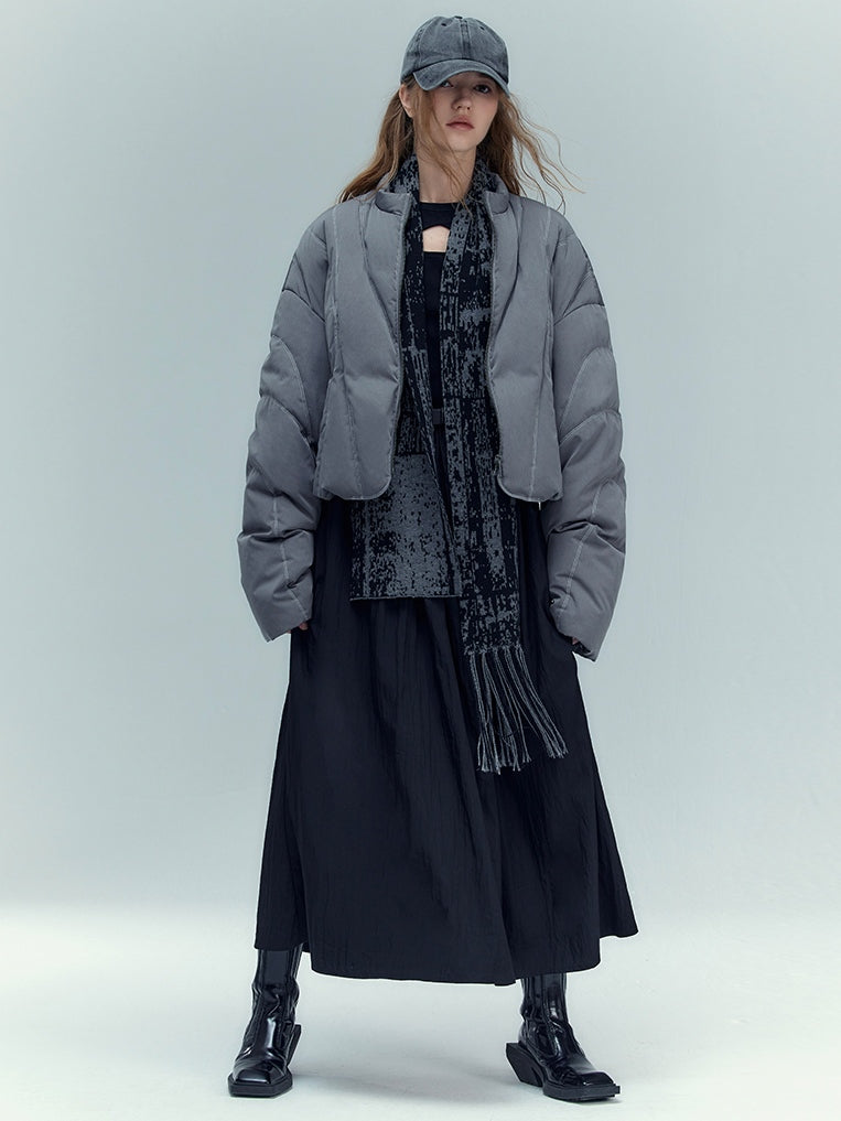 Lightweight Staggered Quilted Down Jacket