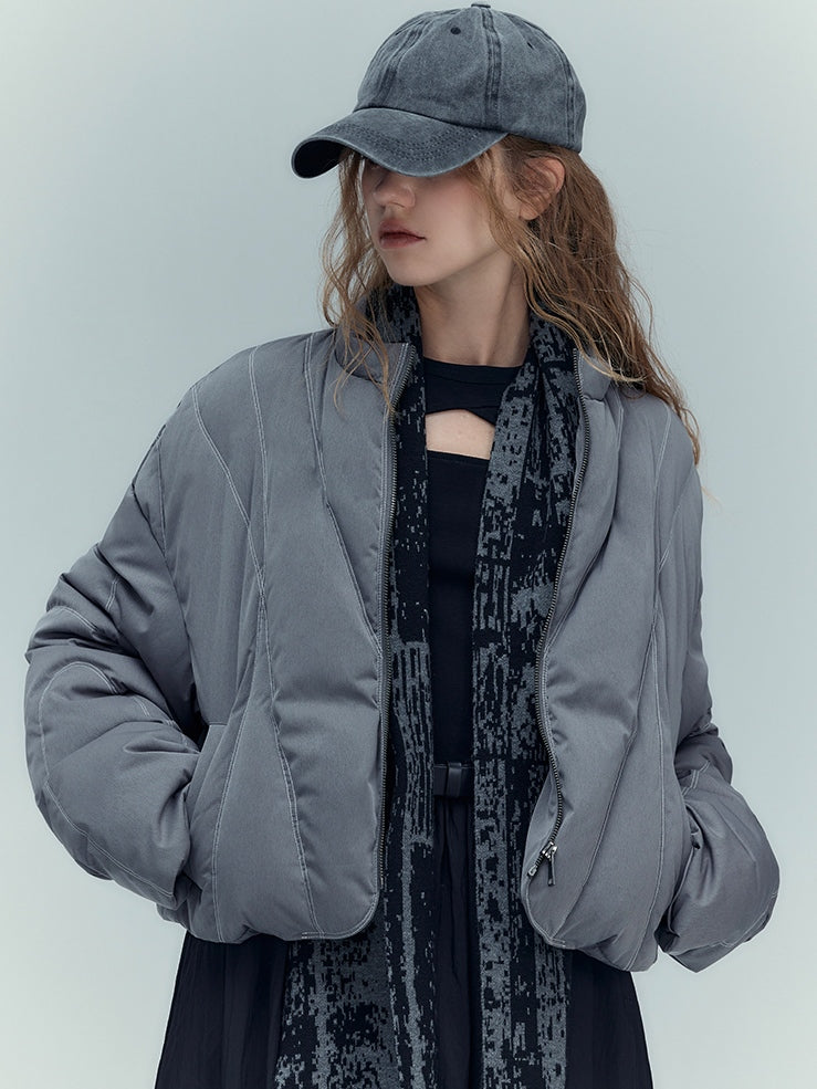 Lightweight Staggered Quilted Down Jacket