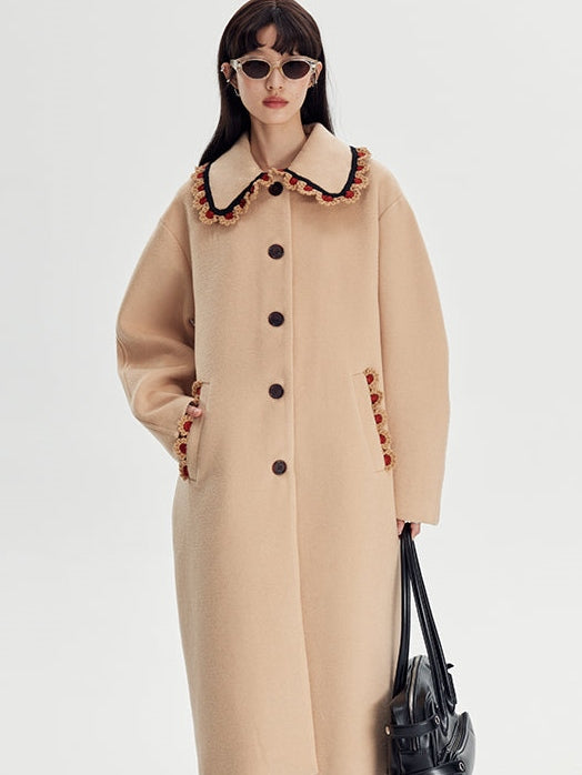 Maxi lapel manteco wool coat - Woman