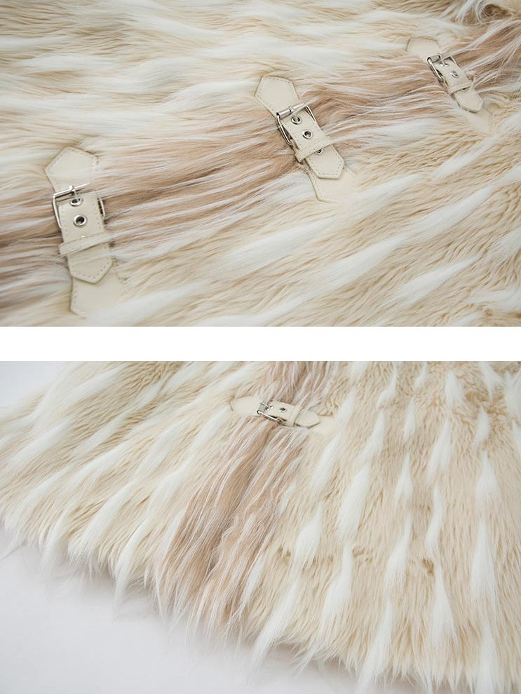 Langes Haar für Kunstpelzmantel