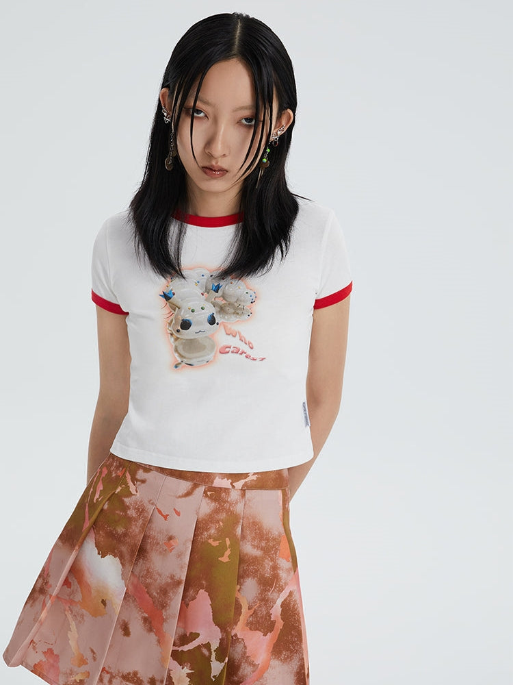 American Vintage Print Slim T-Shirt