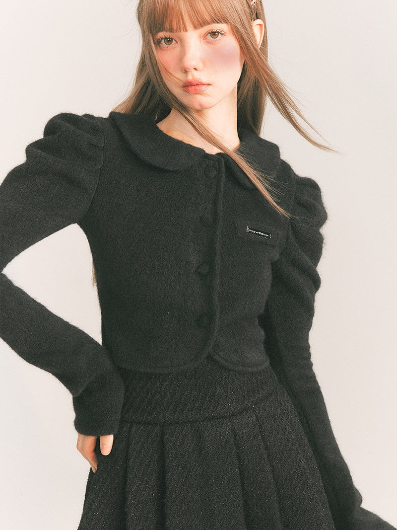 Fluffy Small FUR CARDIGAN JACKET