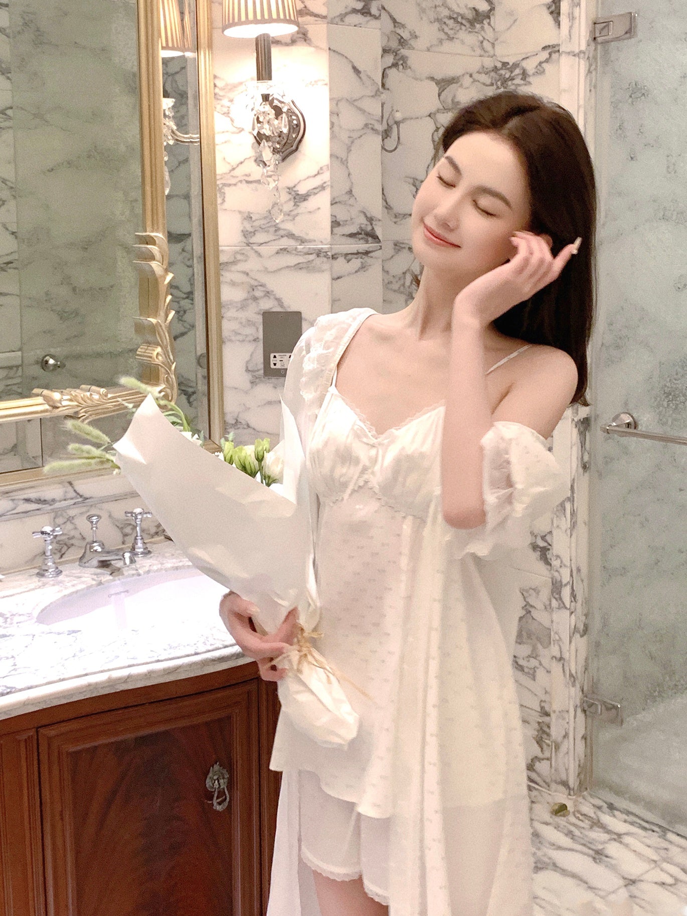 Süßer Jacquard bequemer Pyjama