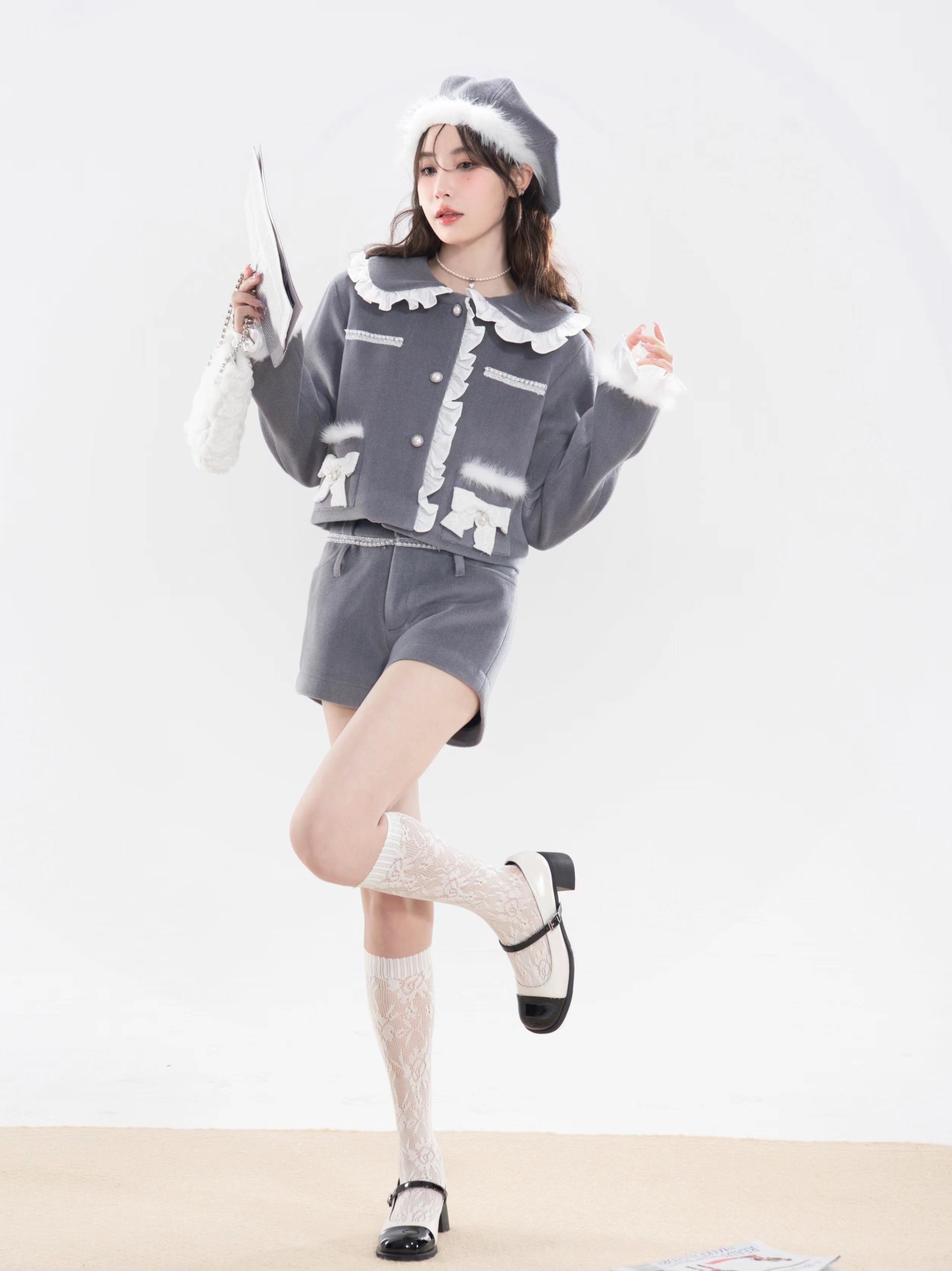 Quilted Jacket & Shorts Pants