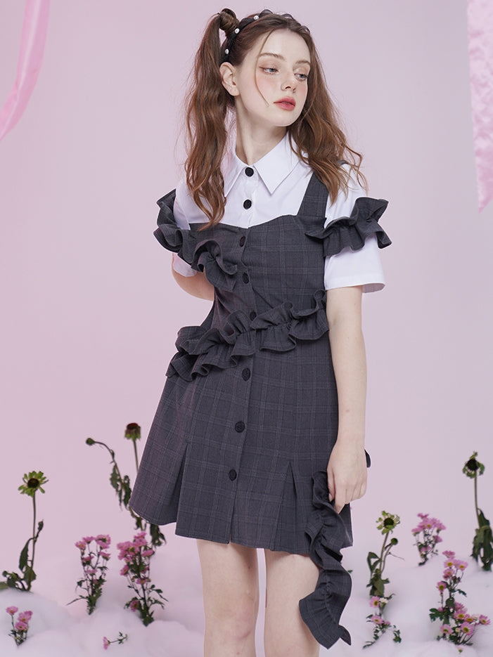 Falsches zweiteiliges Polokleid