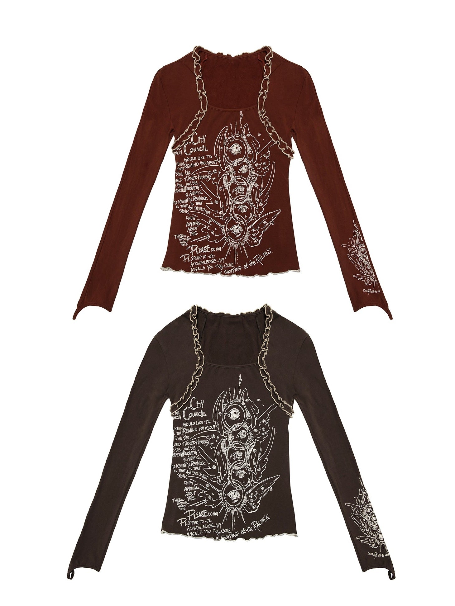 Slim Knitted Printed Bottoming Shirt