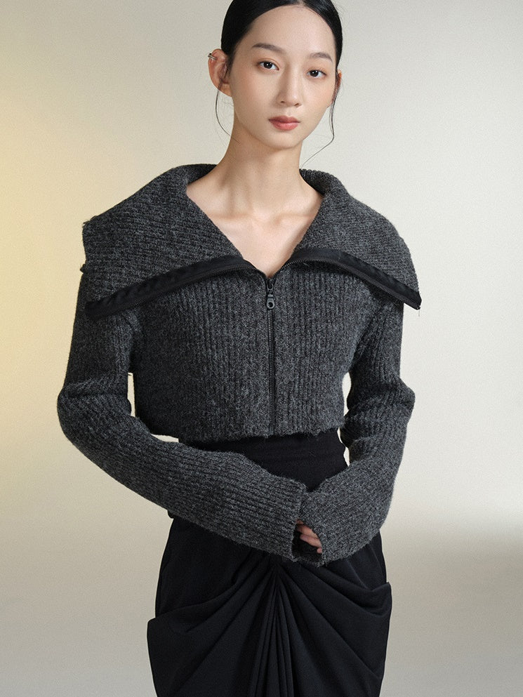 Ultra-Short Knitted Cardigan