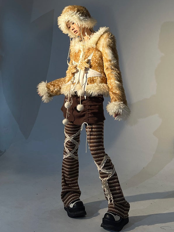 Detachable Two-Wear Furry Long Coat