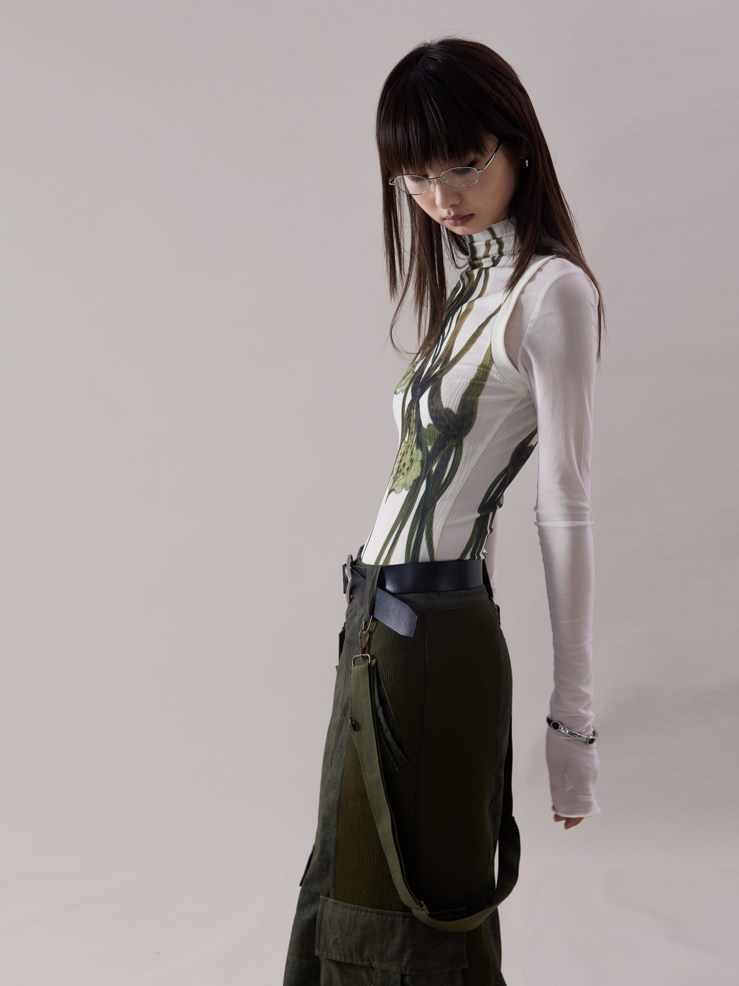 Blumendruck gefälschter zweiteiliger Bottom-Hemd