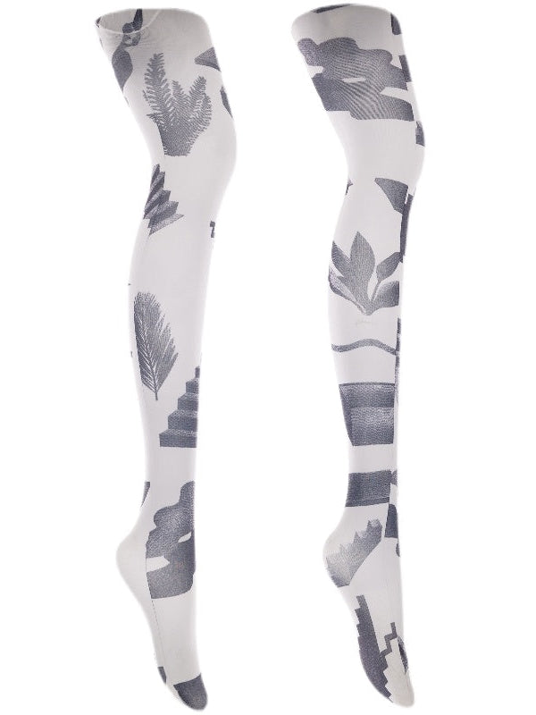 Y2K Print Transparent Socks