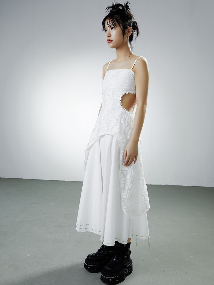 Robe à suspension irrégulière à double couche