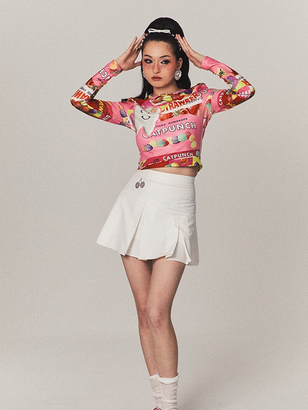 체리 걸리 재킷 및 스커트 설정