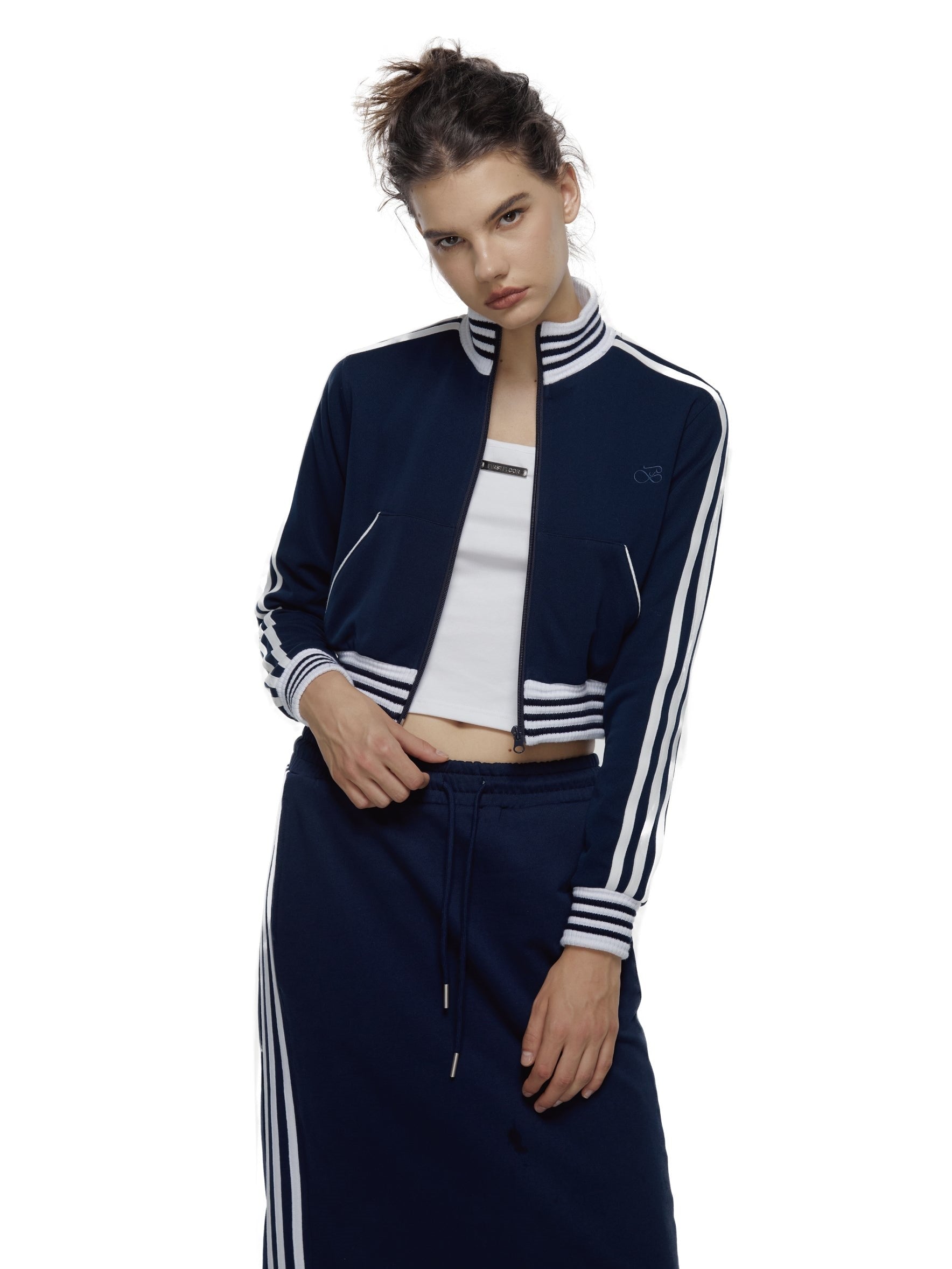 Crop Sporty Jacket & Skirt