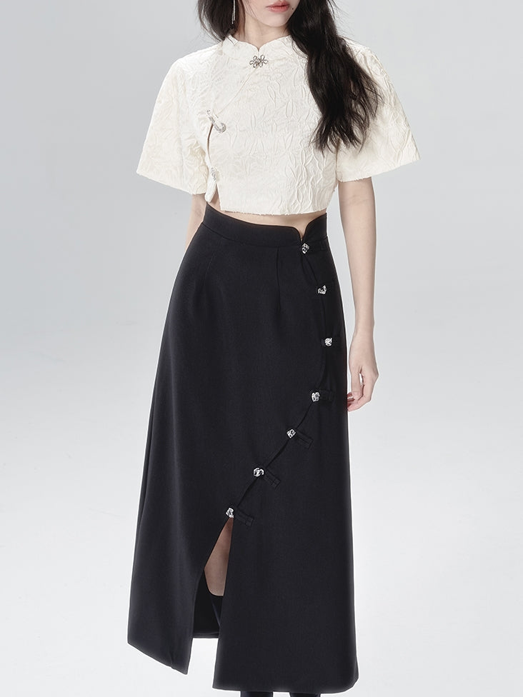 New CHINESE SHORT TOP & SKIRT