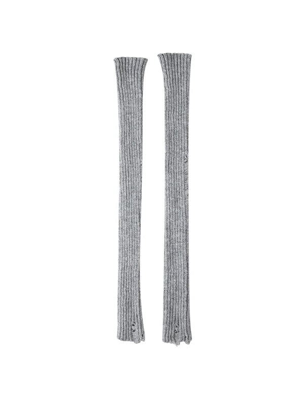 Hole Knit Long Arm Warmer