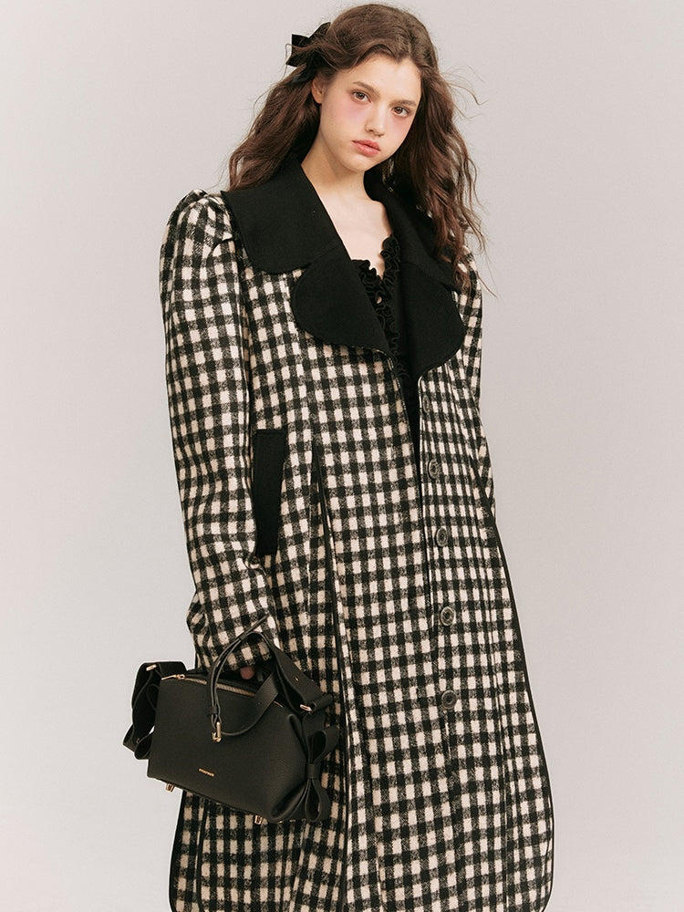 Plaid Loose Wool Coat