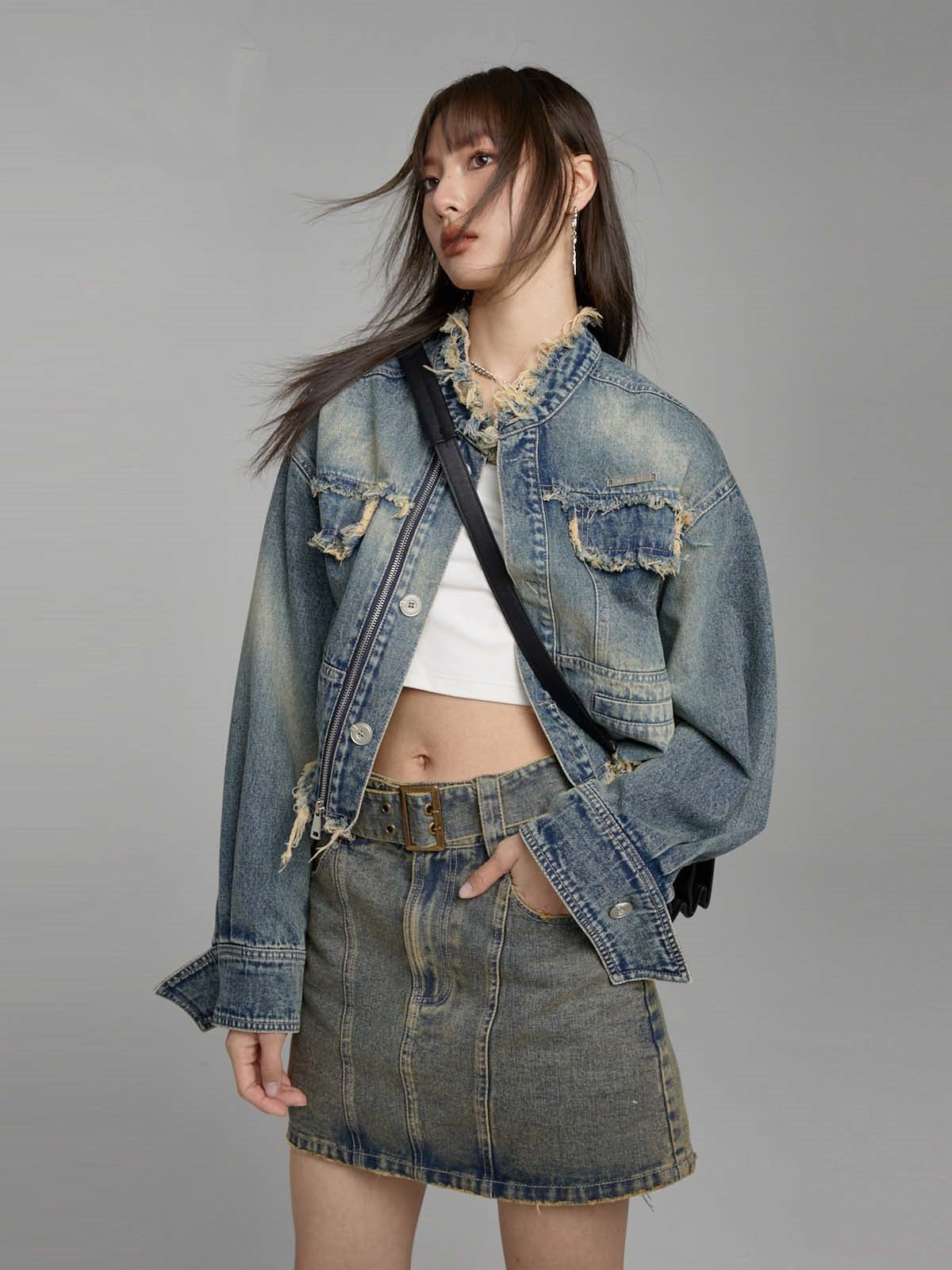LOOSE SHORT DENIM JACKET