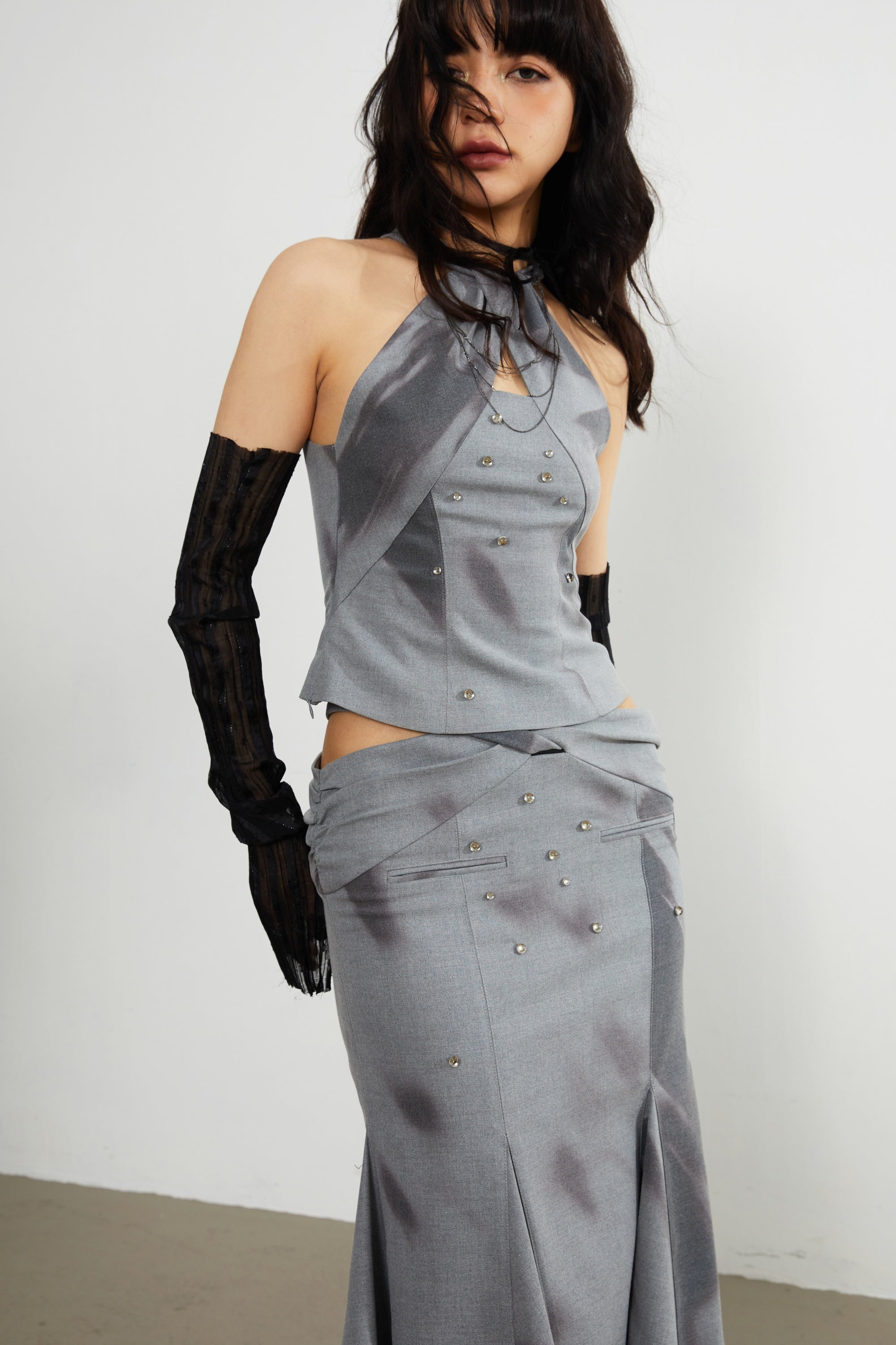 Printing PUNK HOLLOW SKIRT