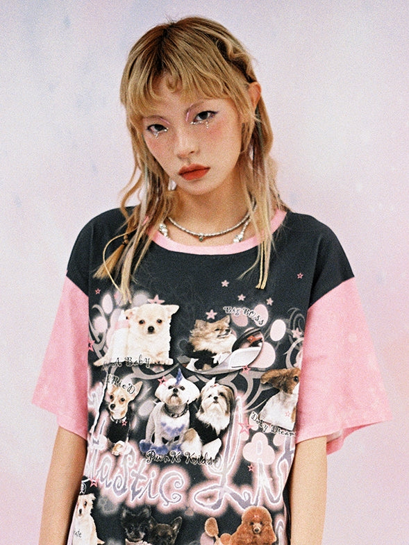 T-shirt décontracté animal de chien