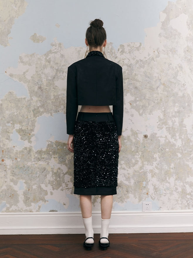 Sequin Nichi Pencil Skirt
