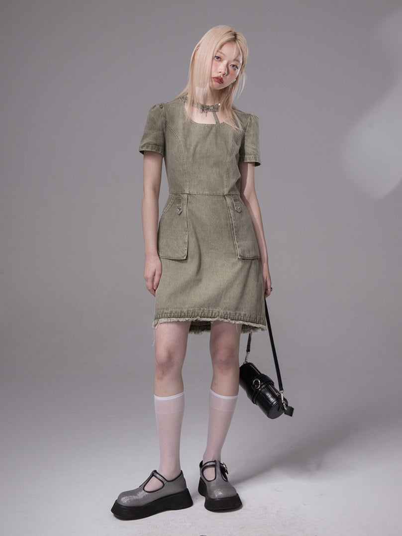 Dreidimensionales Taschen-Jeans-Einteiler