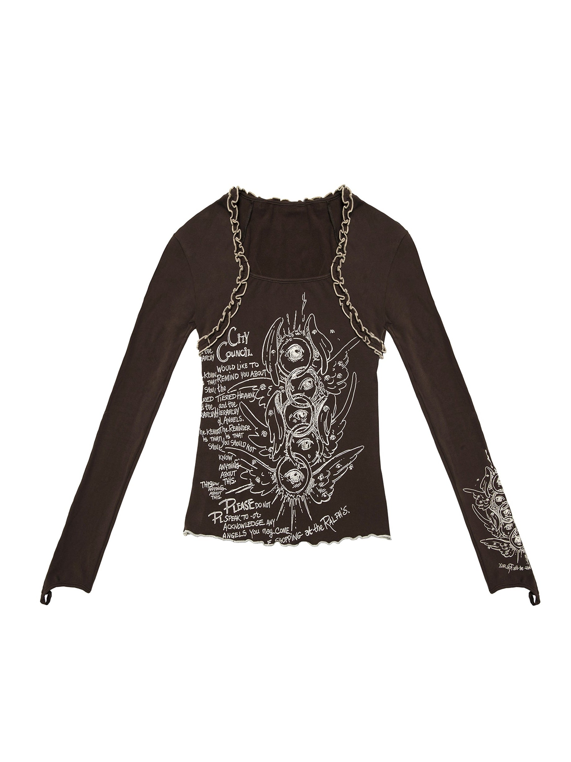 Slim Knitted Printed Bottoming Shirt