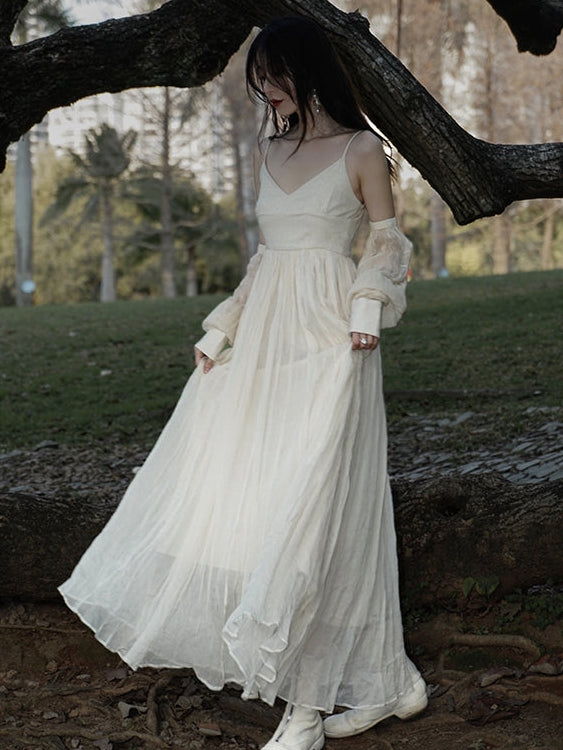 Französische Kleid von Hosenträgern