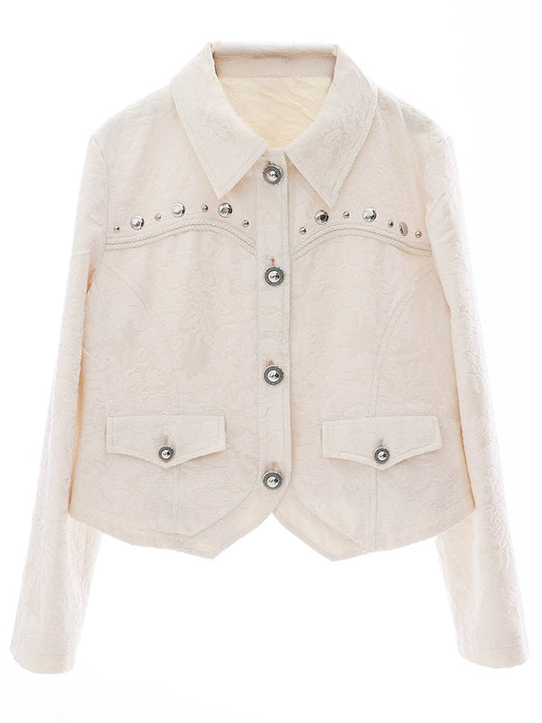 JACQUARD RETRO COLLEGE SENSE JACKET