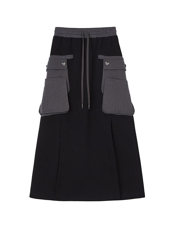 Sweat court et longue configuration de jupe