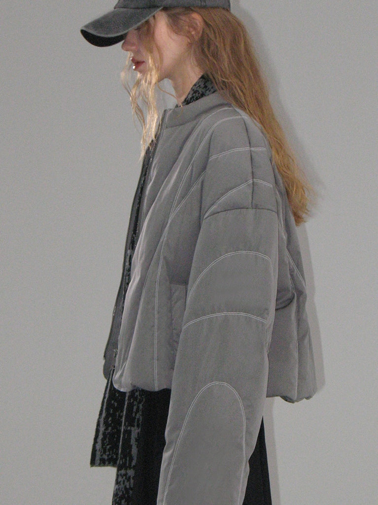 Lightweight Staggered Quilted Down Jacket