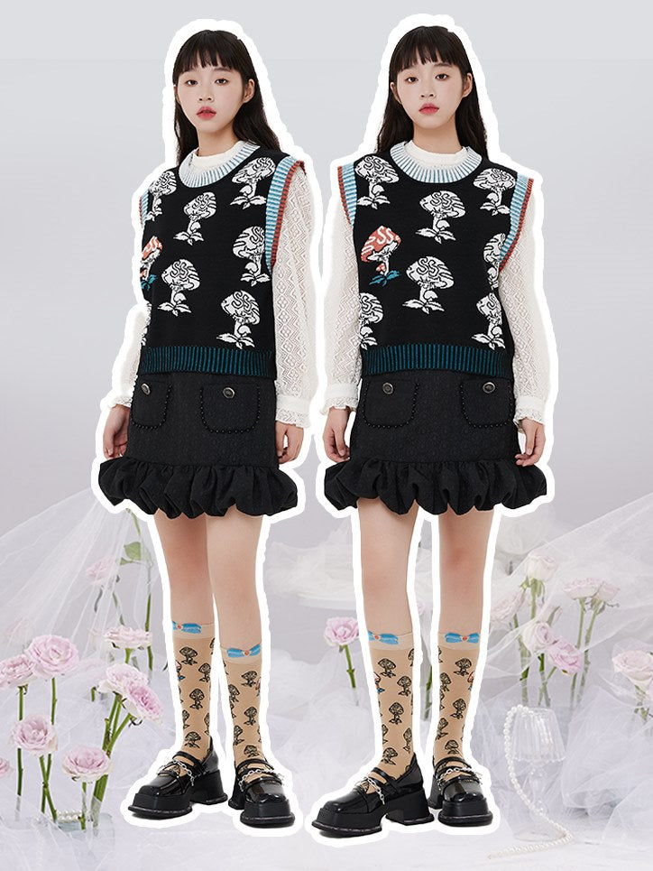 Pilzgestrickte Weste