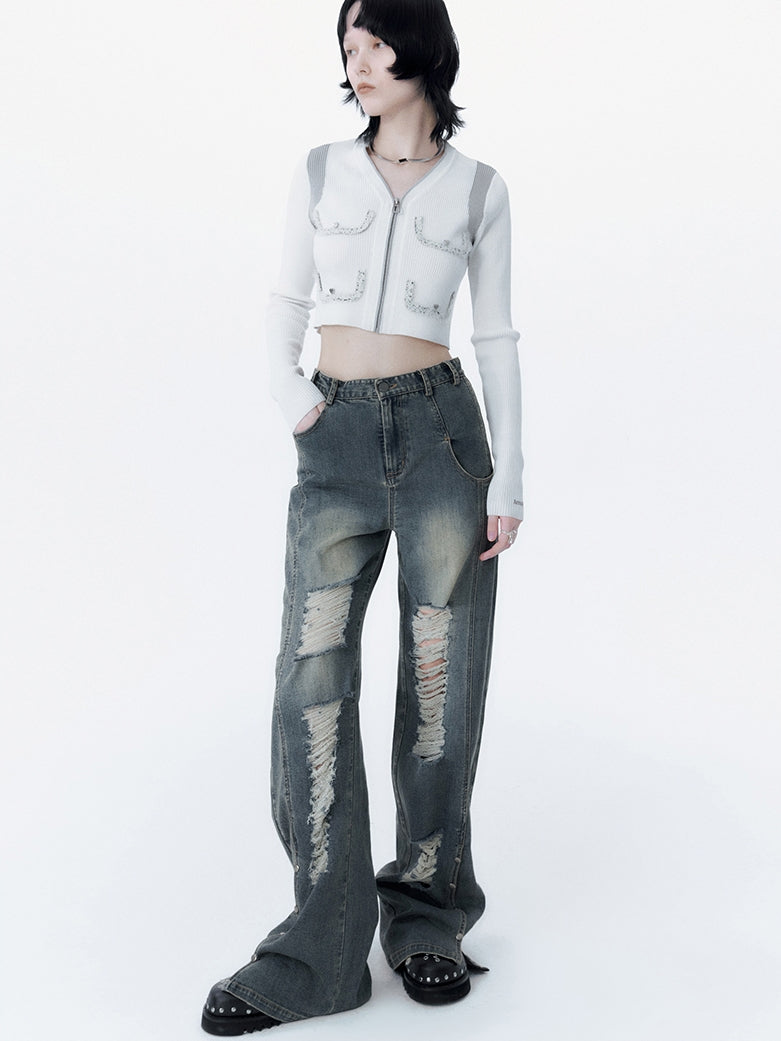 Hohe Taille lose Strömer