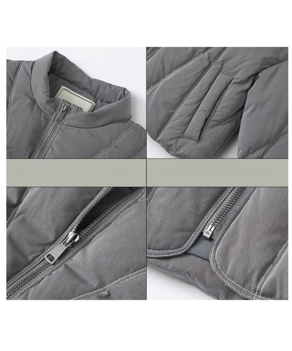 Lightweight Staggered Quilted Down Jacket