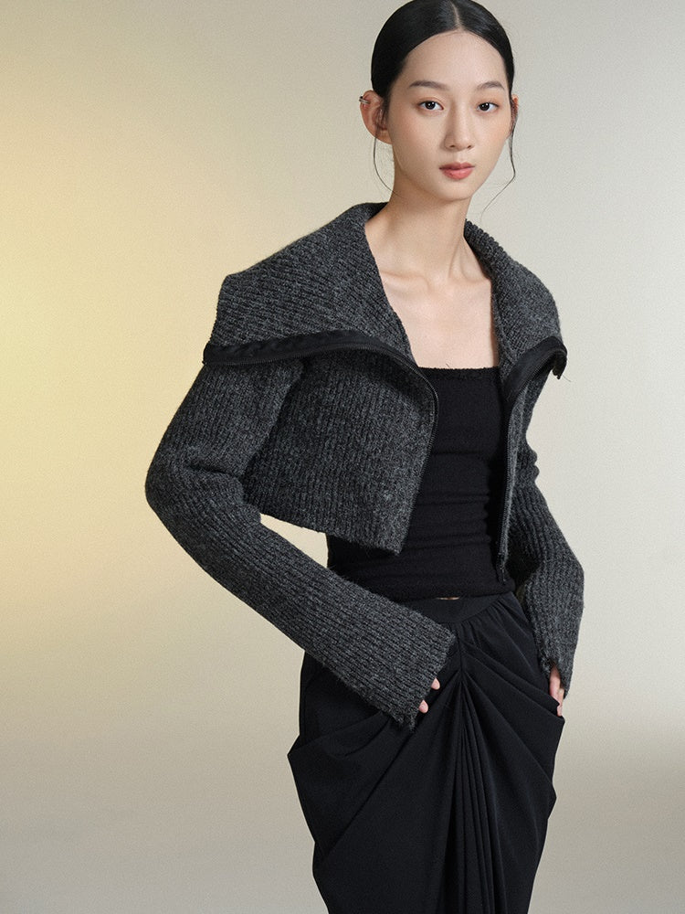 Ultra-Short Knitted Cardigan