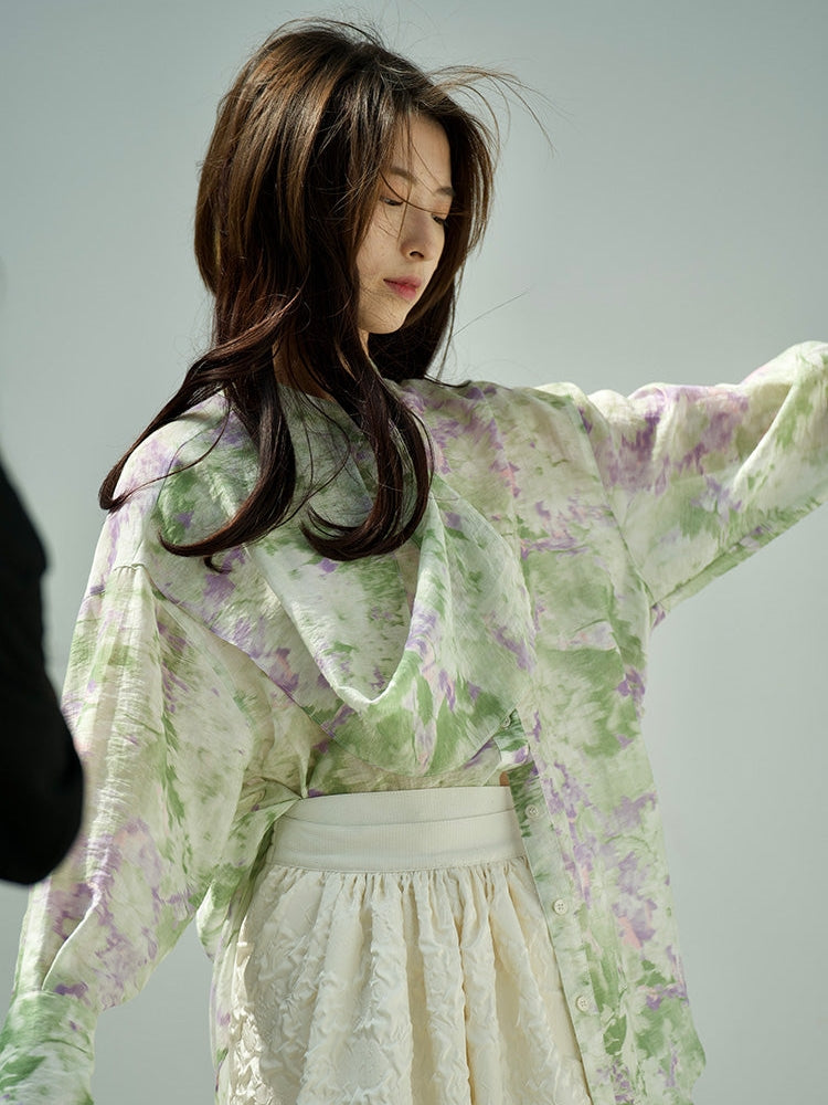 추상 인쇄 셔츠