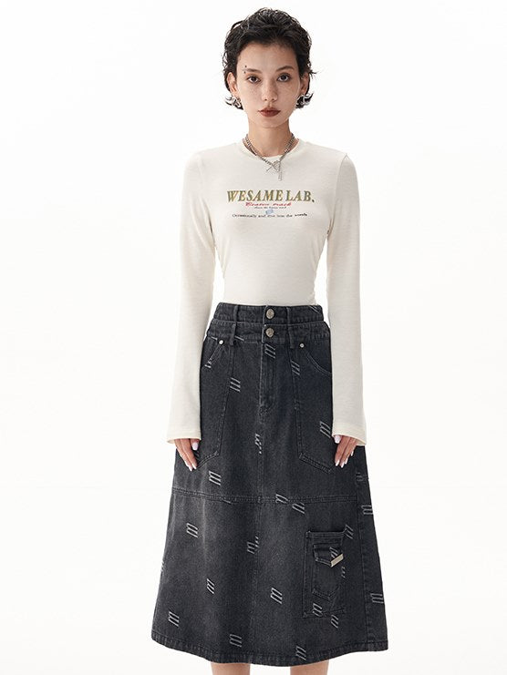 Briefe drucken Langarm T-Shirt