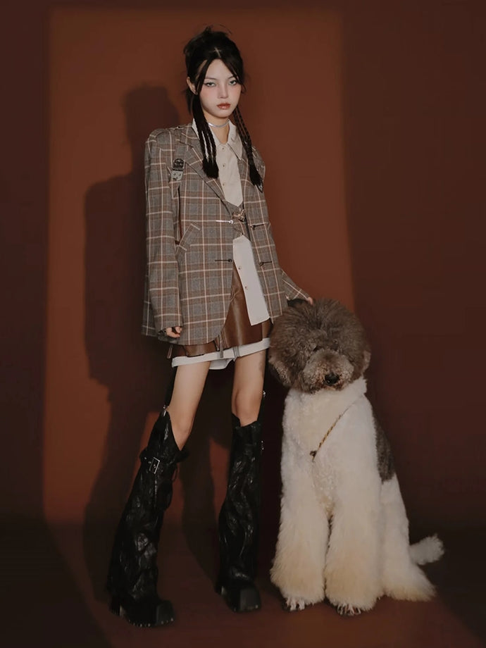 British Style Anzug Jacke & Shirt & Culottes