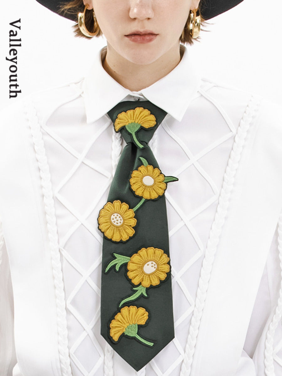 Dreidimensionale modische Blumenkrawatte